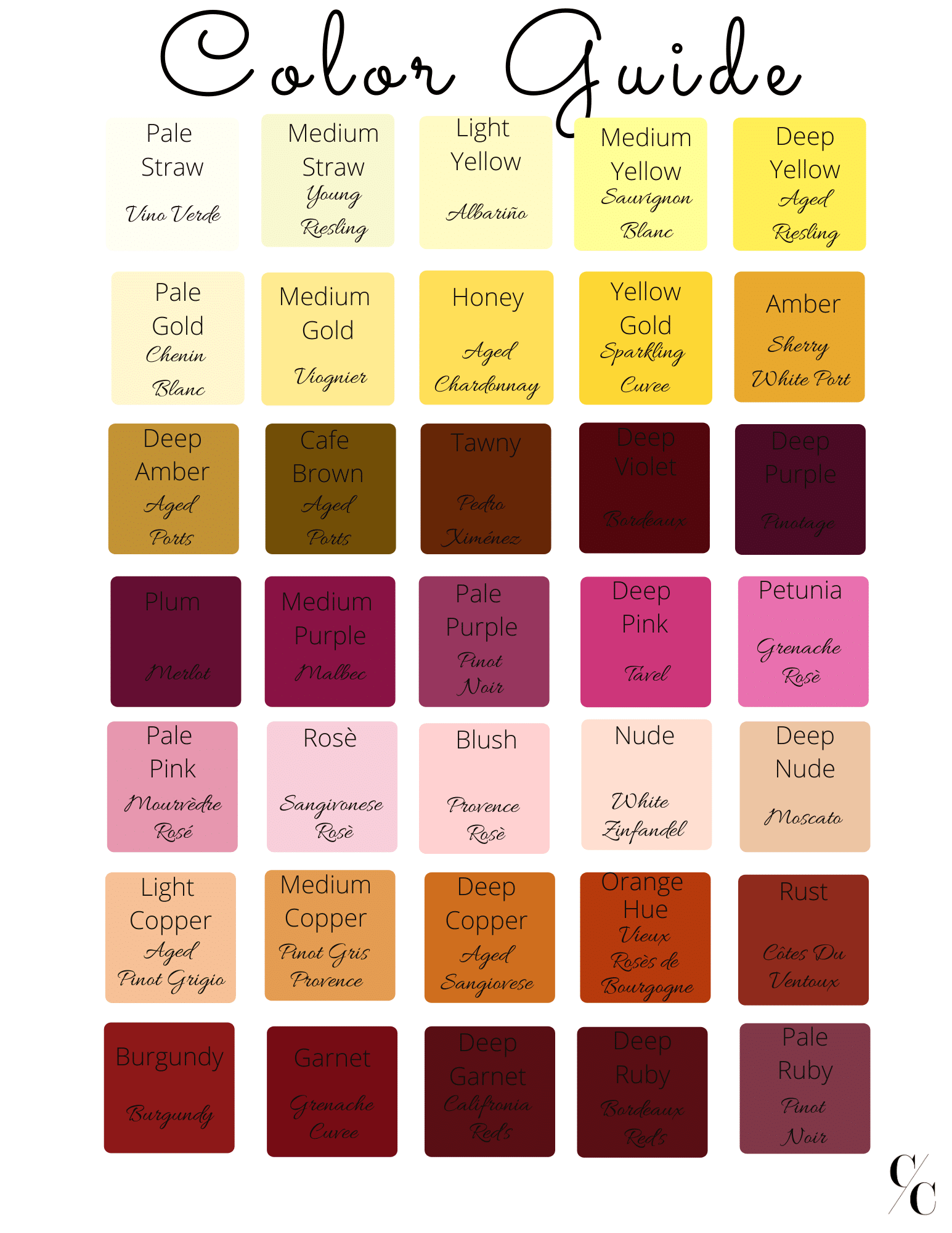 Wine Color Guide